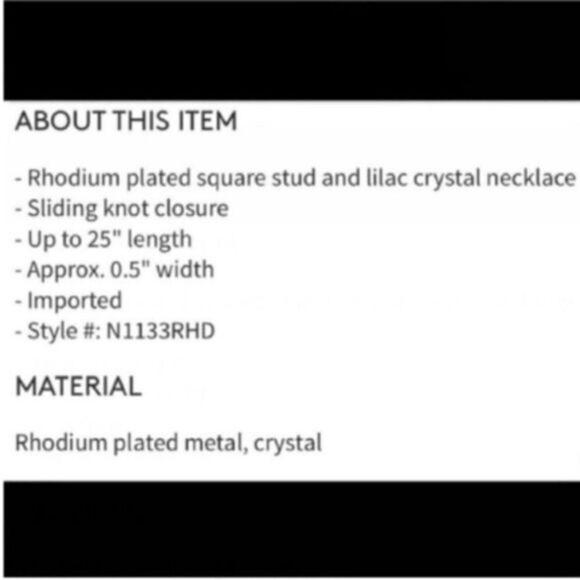 NWT Kendra Scott square stud and lilac crystal necklace - Picture 8 of 8